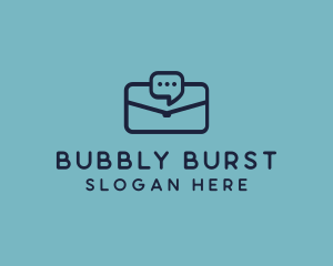 Envelope Chat Bubble logo design