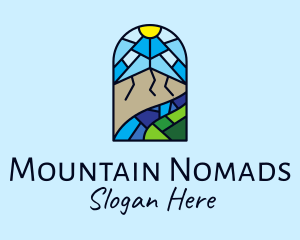 Stained Glass Scenic Rural logo design