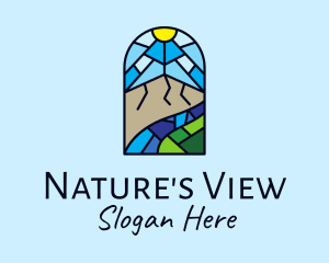 Stained Glass Scenic Rural logo