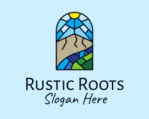 Stained Glass Scenic Rural logo
