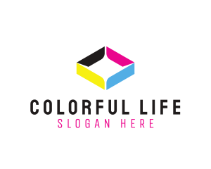 Colorful Diamond  Shape logo design