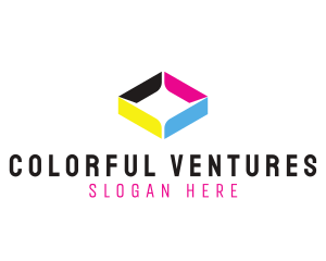 Colorful Diamond  Shape logo design