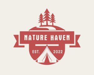 Nature Camping Emblem logo design