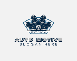 Automotive Engine Spark Plug logo design