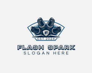 Automotive Engine Spark Plug logo design