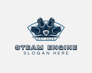 Automotive Engine Spark Plug logo design