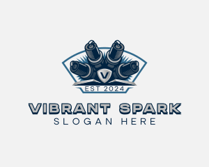 Automotive Engine Spark Plug logo design