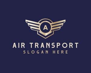 Premium Airline Wing Badge logo design