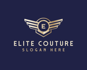 Premium Airline Wing Badge logo design