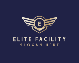 Premium Airline Wing Badge logo design