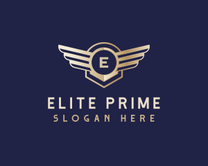 Premium Airline Wing Badge logo design