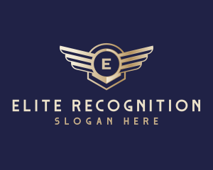 Premium Airline Wing Badge logo design