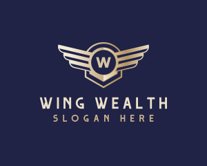 Premium Airline Wing Badge logo design