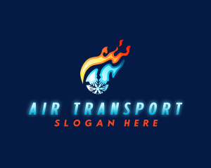 HVAC Cooling Heating logo design