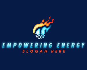 HVAC Cooling Heating logo design