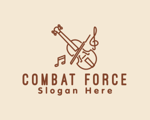 Elegant Violin Music Logo