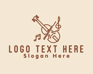 Elegant Violin Music Logo