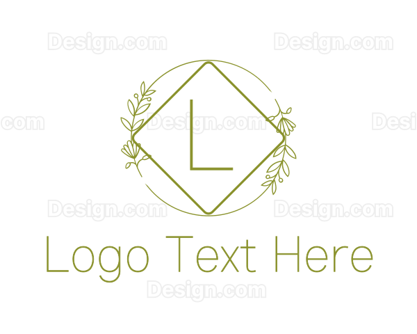 Nature Garden Wreath Logo