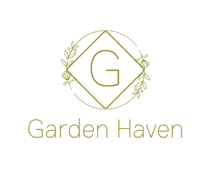 Nature Garden Wreath logo design