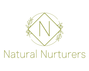 Nature Garden Wreath logo design