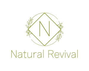 Nature Garden Wreath logo design