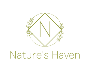 Nature Garden Wreath logo design