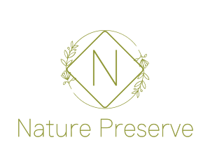 Nature Garden Wreath logo design