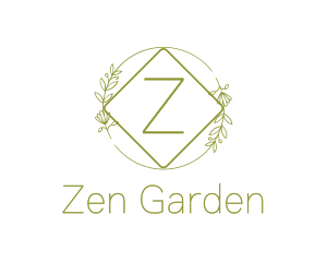 Nature Garden Wreath logo design