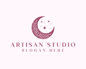 Floral Moon Wellness logo design