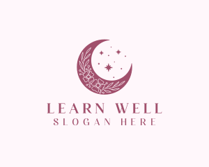 Floral Moon Wellness logo design