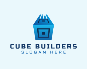 Cube Package Logistics logo design