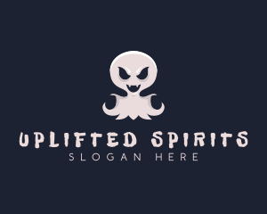 Haunted Ghost Halloween logo design