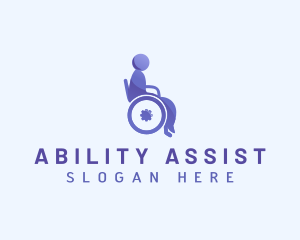 Wheelchair Handicap Therapy logo design