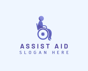 Wheelchair Handicap Therapy logo design