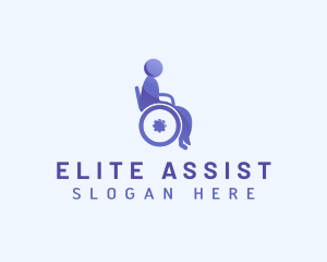 Wheelchair Handicap Therapy logo design