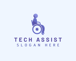 Wheelchair Handicap Therapy logo design