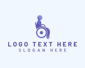Patient - Wheelchair Handicap Therapy logo design