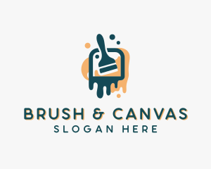 Dripping Paint Brush logo