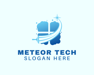 Meteor Wiper Sanitation logo design