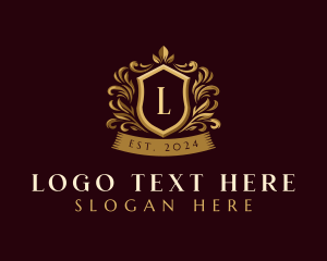 Luxury Ornamental Shield logo