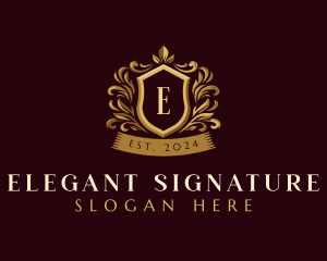 Luxury Ornamental Shield logo design