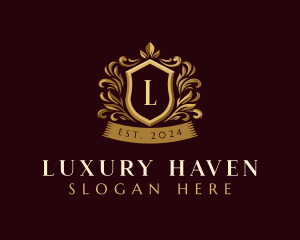 Luxury Ornamental Shield logo design