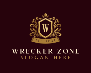 Luxury Ornamental Shield logo design