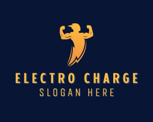 Strong Human Lightning logo design