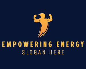 Strong Human Lightning logo design