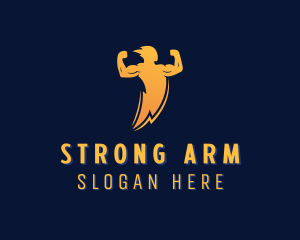 Strong Human Lightning logo design