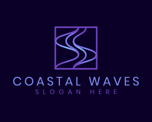 Tech Frequency Wave logo design