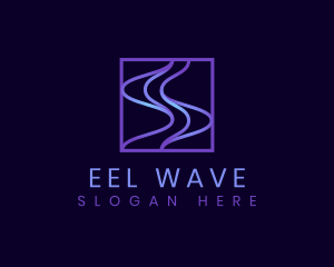 Tech Frequency Wave logo design