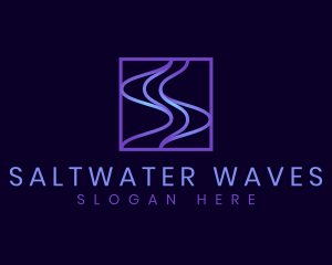 Tech Frequency Wave logo design