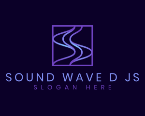 Tech Frequency Wave logo design